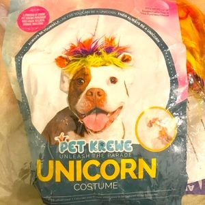 Unicorn dog hat costume new pet
